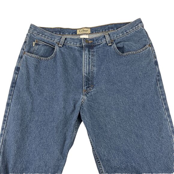 Mens L.L. Bean Classic Fit Straight Denim Jeans Size 38x30 Blue 100% Cotton - Picture 3 of 7